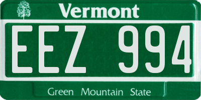 VT license plate EEZ994