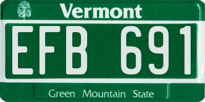 VT license plate EFB691