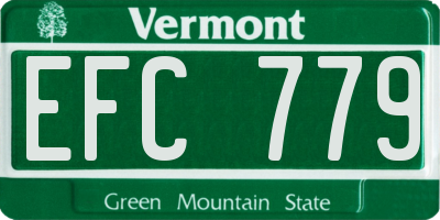 VT license plate EFC779