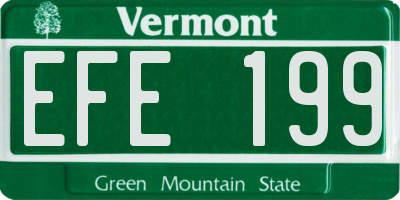 VT license plate EFE199