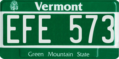 VT license plate EFE573