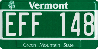 VT license plate EFF148