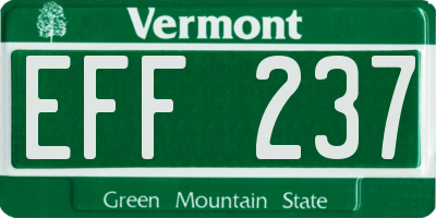 VT license plate EFF237