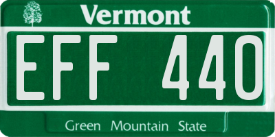 VT license plate EFF440