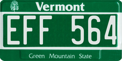 VT license plate EFF564
