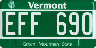 VT license plate EFF690