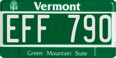 VT license plate EFF790
