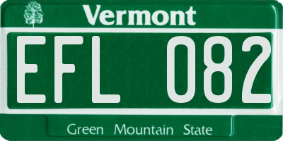 VT license plate EFL082