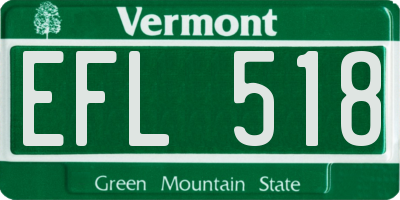 VT license plate EFL518