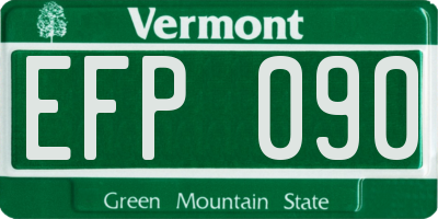 VT license plate EFP090