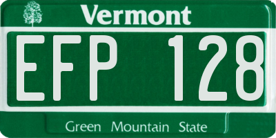 VT license plate EFP128