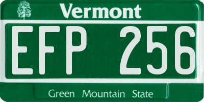 VT license plate EFP256