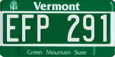 VT license plate EFP291
