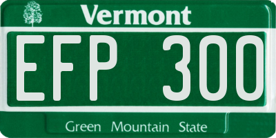 VT license plate EFP300