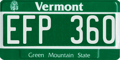 VT license plate EFP360