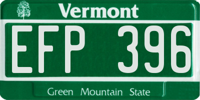 VT license plate EFP396