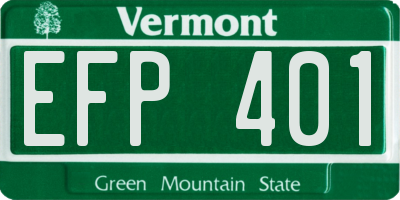 VT license plate EFP401
