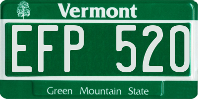 VT license plate EFP520