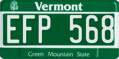 VT license plate EFP568