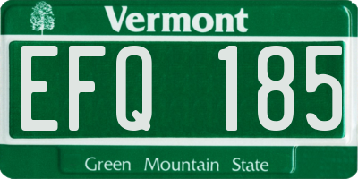 VT license plate EFQ185