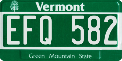 VT license plate EFQ582