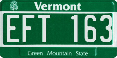VT license plate EFT163