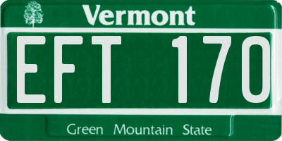 VT license plate EFT170