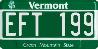 VT license plate EFT199