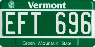 VT license plate EFT696