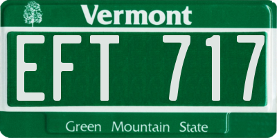 VT license plate EFT717