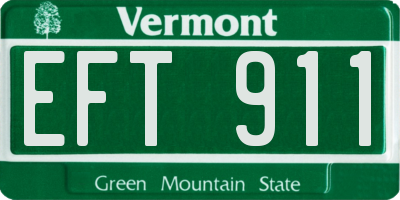 VT license plate EFT911