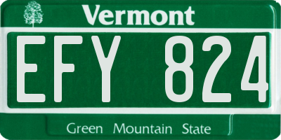 VT license plate EFY824