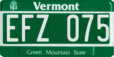 VT license plate EFZ075