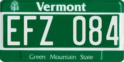 VT license plate EFZ084