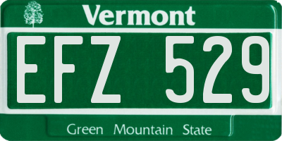 VT license plate EFZ529