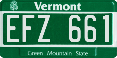 VT license plate EFZ661