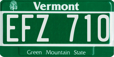 VT license plate EFZ710