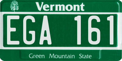 VT license plate EGA161