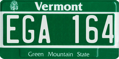 VT license plate EGA164