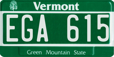 VT license plate EGA615