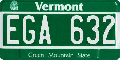 VT license plate EGA632