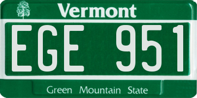 VT license plate EGE951