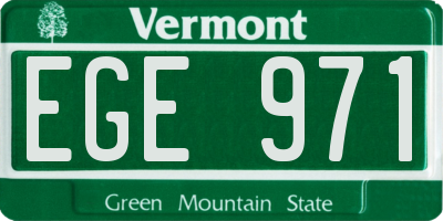 VT license plate EGE971
