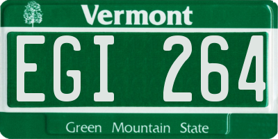 VT license plate EGI264
