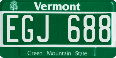 VT license plate EGJ688