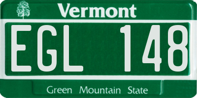 VT license plate EGL148
