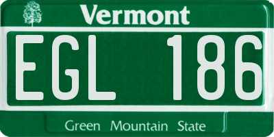 VT license plate EGL186