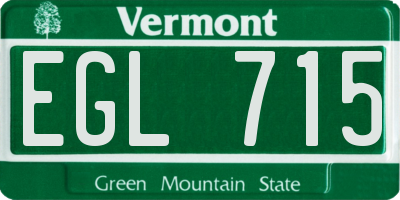 VT license plate EGL715