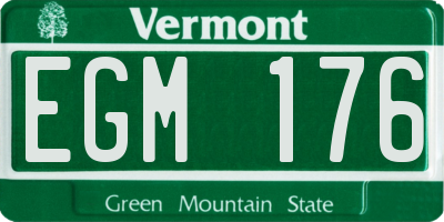 VT license plate EGM176