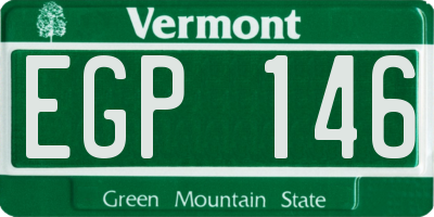 VT license plate EGP146